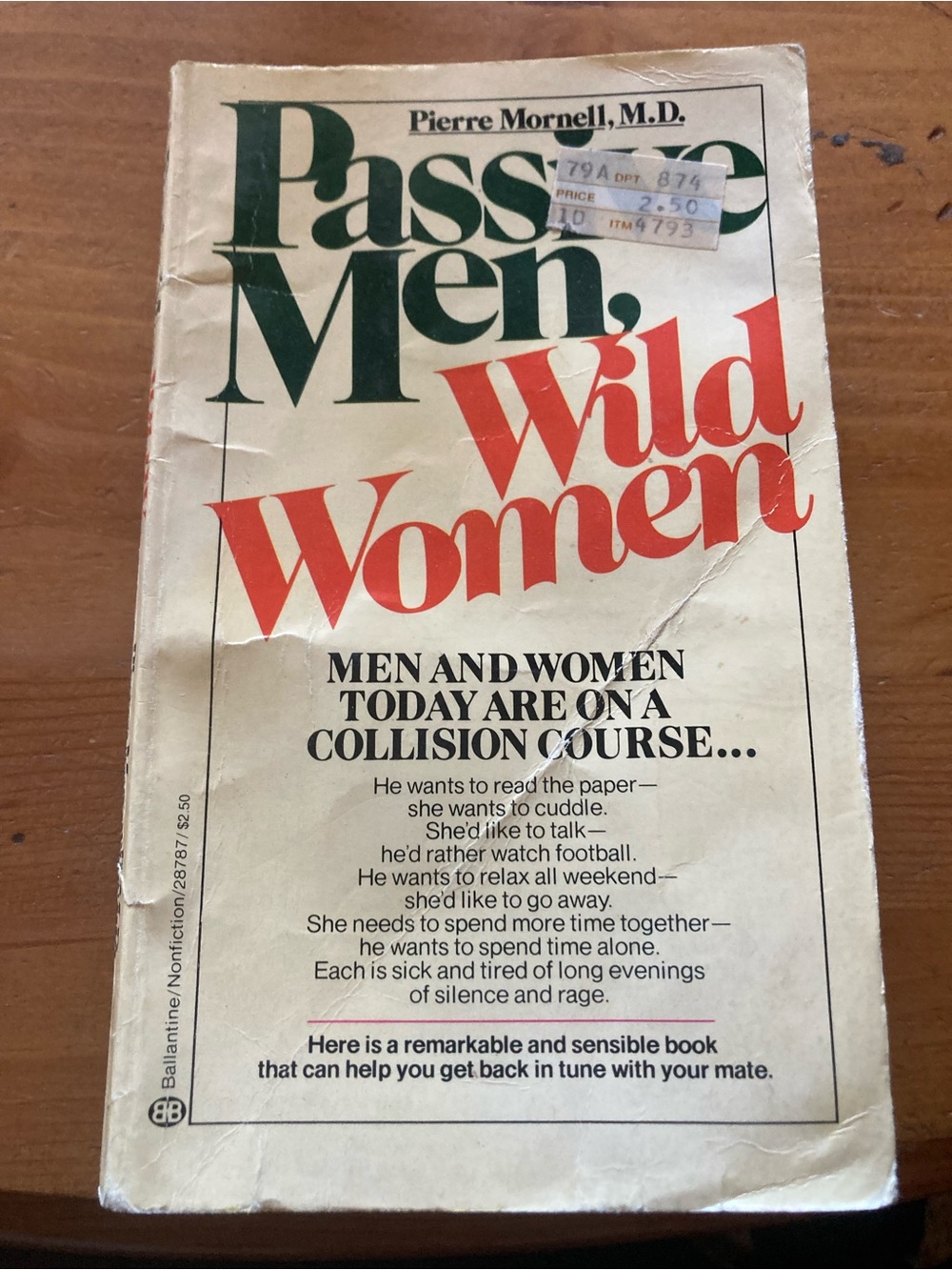 Pass Men, Wild Women paperback book - cream, green, red